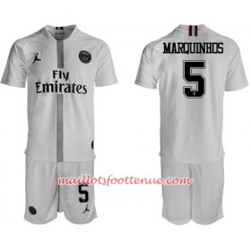Maillot/Tenue Paris Saint Germain Marquinhos 5 Jodan Blanc Enfant Troisieme 2018/2019